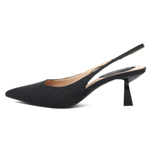 Slingback Donna colore Nero-Altezza tacco:7cm