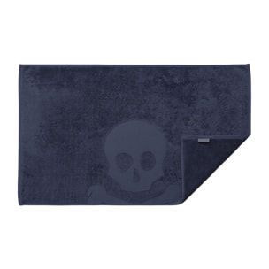 Alfombra de baño calavera 50x80cm 100% algodón 750gsm azul marino scalpers home