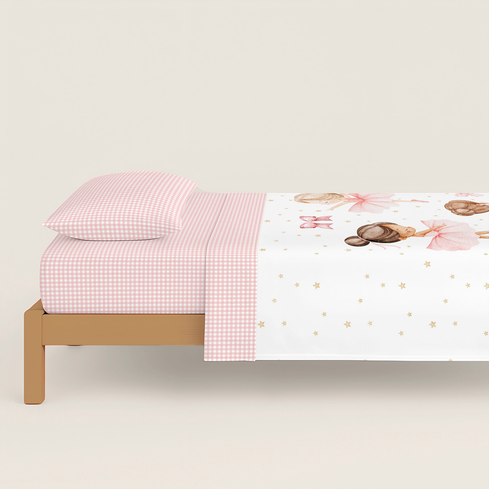 Cool Kids - Funda Nórdica Estampada - Reversible - Infantil - Cierre Solapa - 100% Algodón - Incluye 1 Funda de Almohada - Ballet