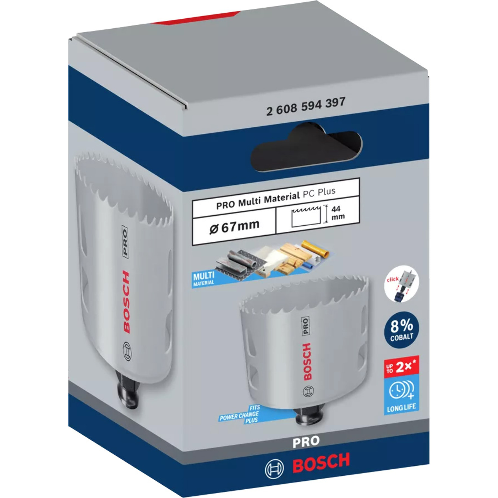 Scie trépan PRO Multi Material Power Change Plus - BOSCH - D.67