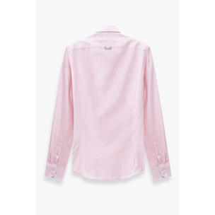 Camicia Uomo 2 Bottoni Button Down Slim Oxford unito Rosa