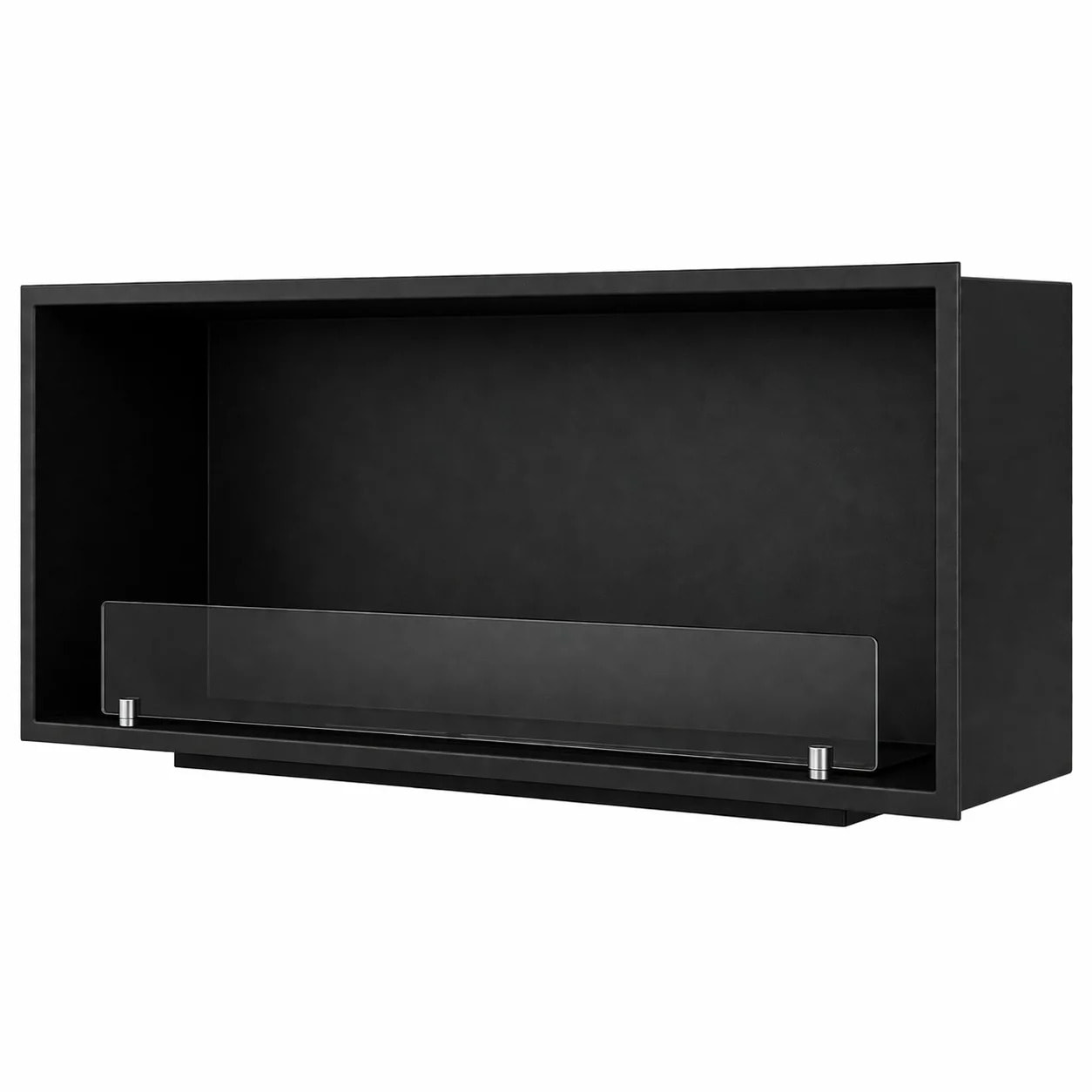 Saturno 120 - Camino a Bioetanolo da Incasso Frontale 120x50x30 cm con Bruciatore 3lt in Acciaio
