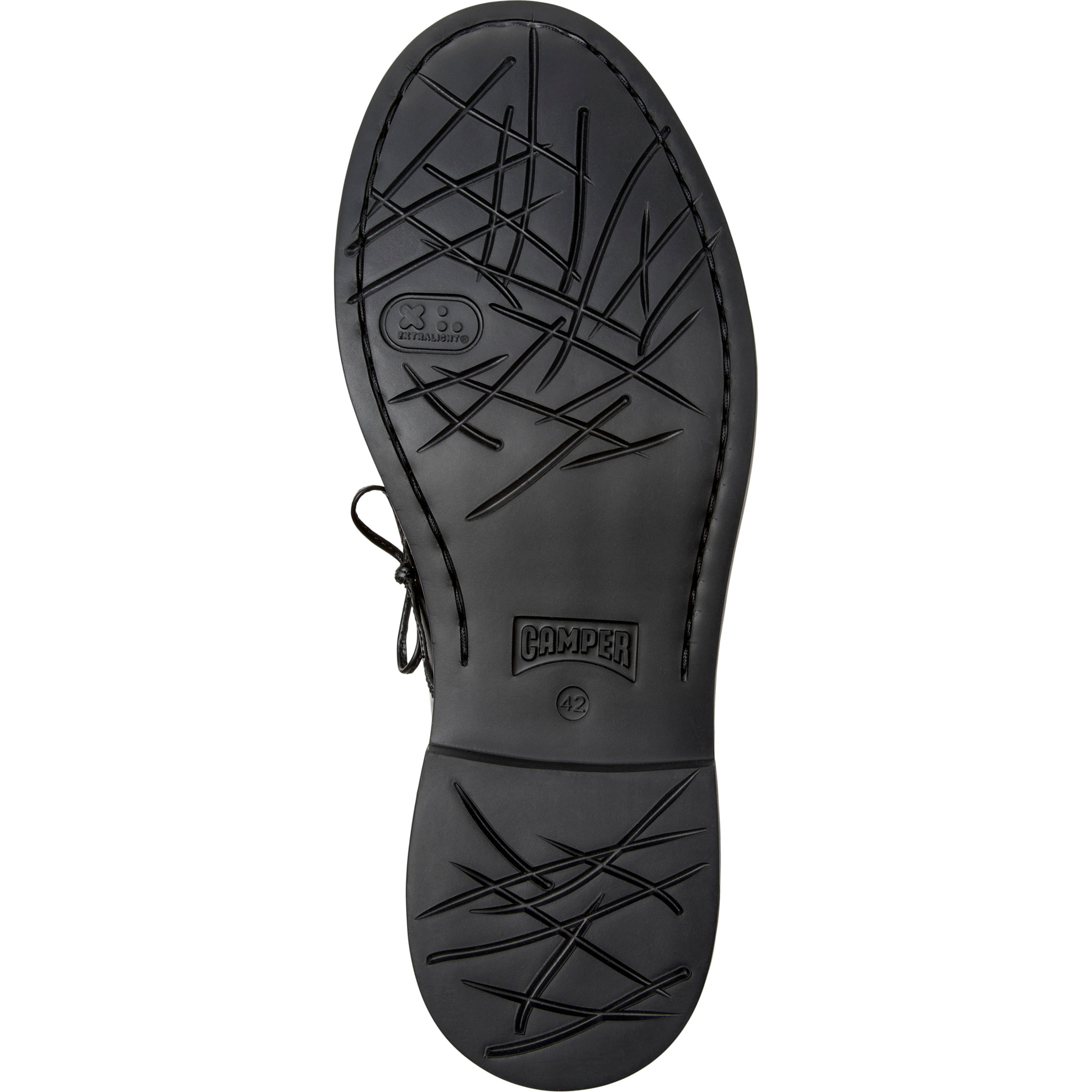 Zapatos de cordones - CAMPER Dean - Negro - Cuero liso