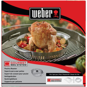 Support barbecue WEBER pour poulet Gourmet BBQ System