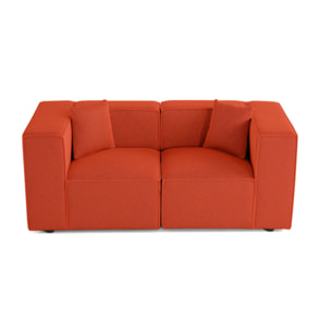 Arty - canapé modulable 2 places - en tissu mailles 3D - Orange
