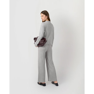 Set maglia pantaloni a coste grigio chiaro