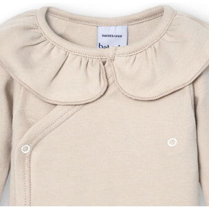 Body cruzado bebé manga larga volante