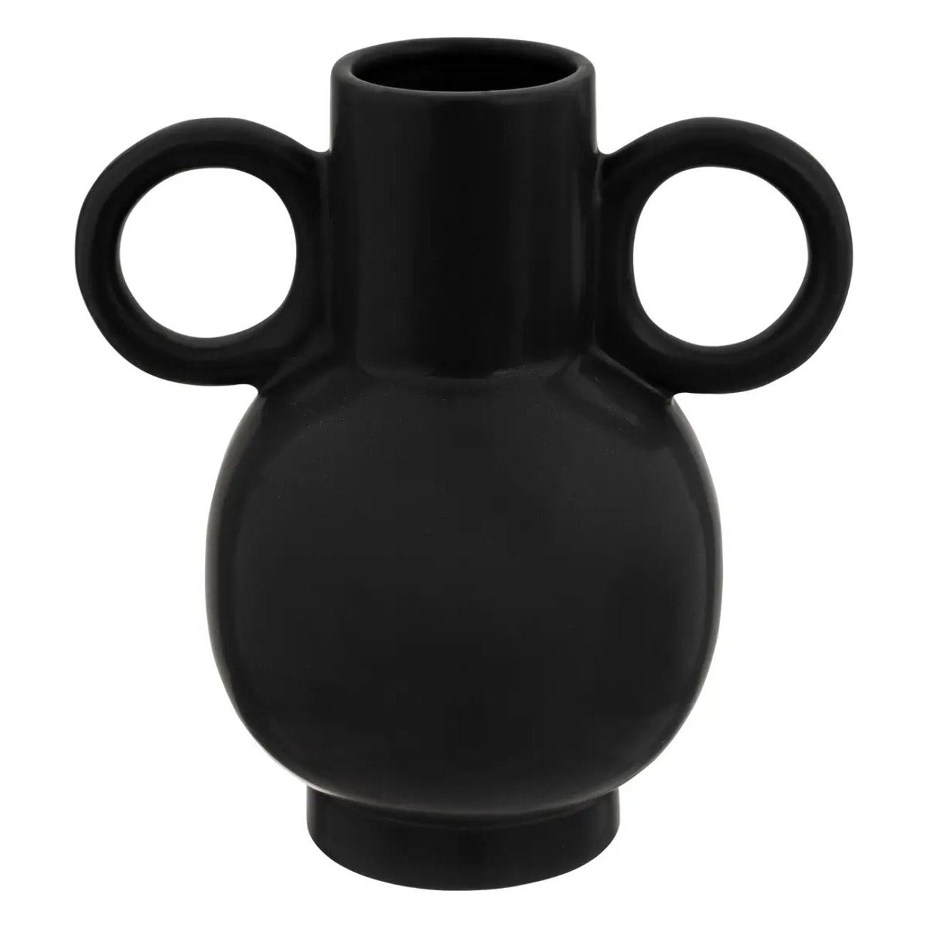 Vase en céramique H22cm noir