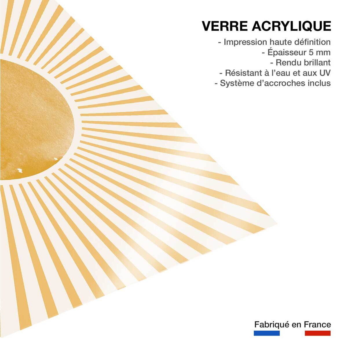 Tableau abstraite boho sun  Tableau plexiglas