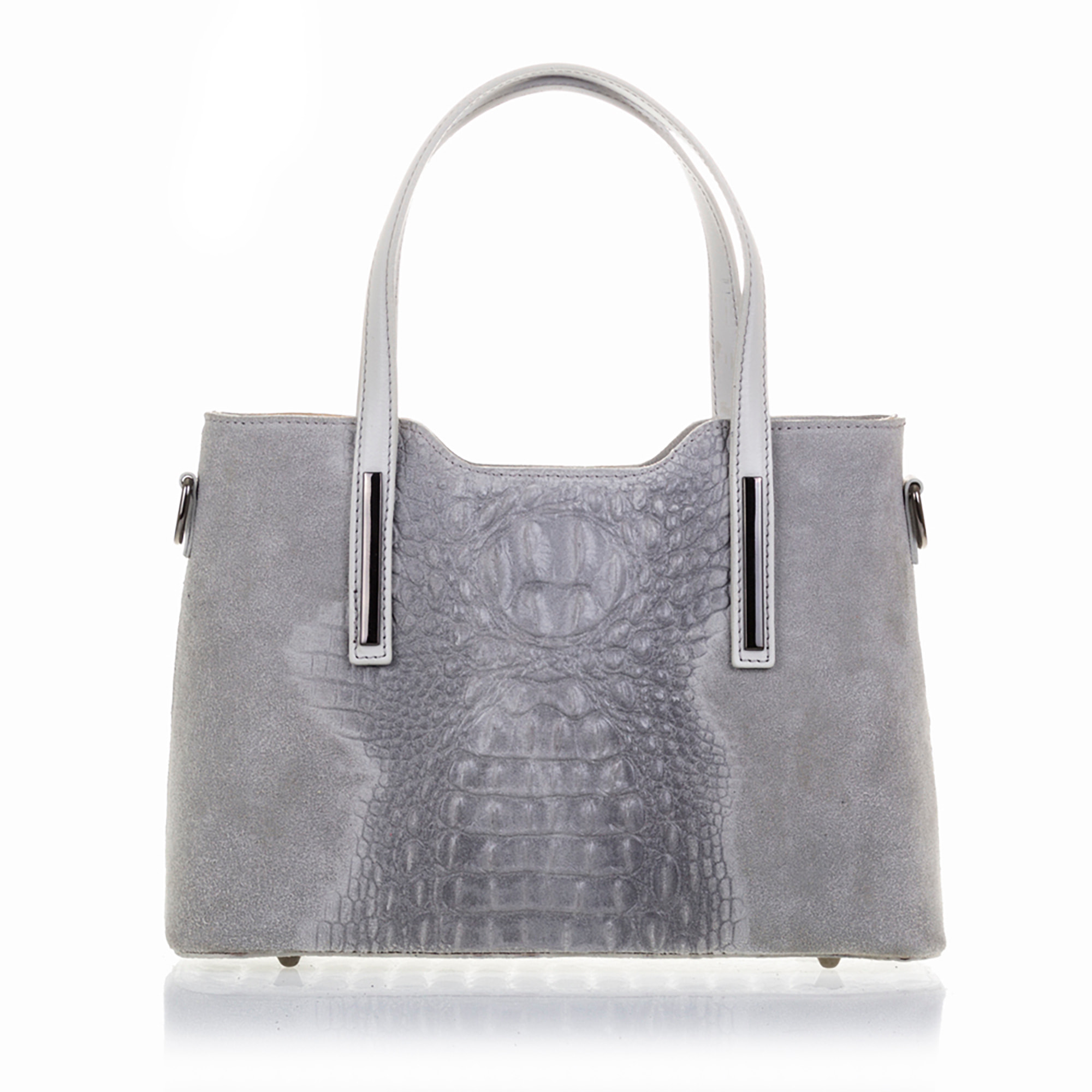 Fiesole Borsa tote Donna.Pelle autentica Scamosciata Inciso Coccodrillo