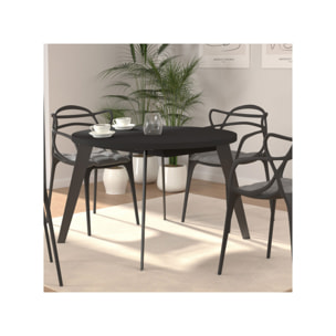 Table ronde en bois extensible D.110 cm - 3 coloris - XTRA