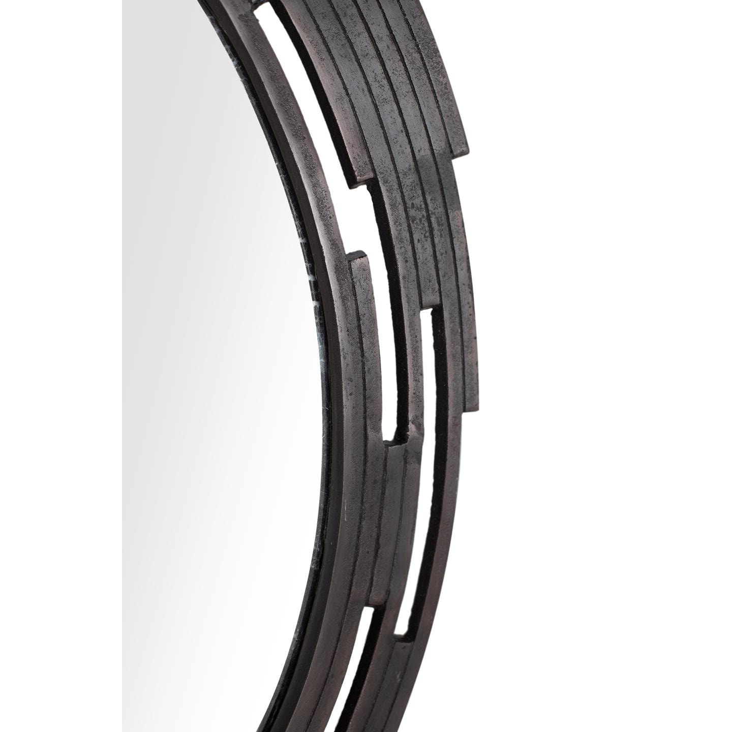 Espejo de Metal, Trasera en Mdf 90 Cm Estilo Contemporáneo Elegante