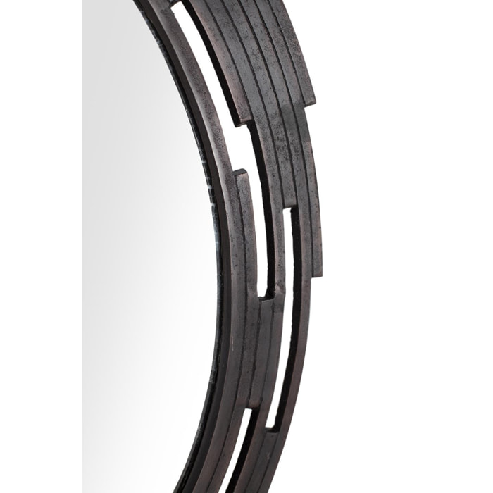 Espejo de Metal, Trasera en Mdf 90 Cm Estilo Contemporáneo Elegante