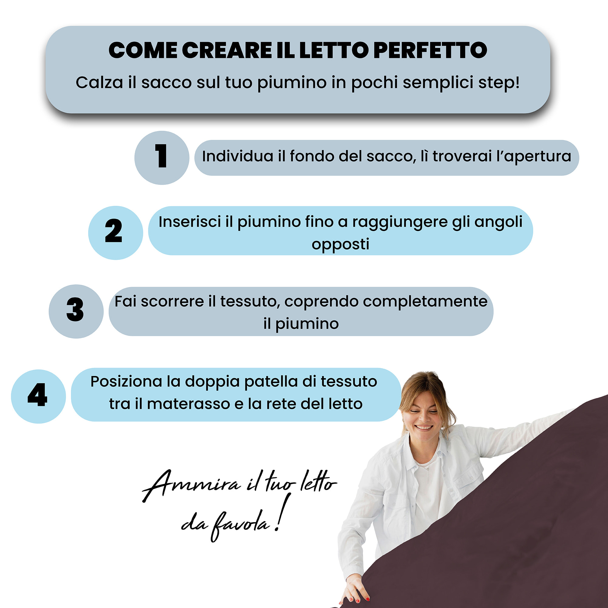 PARURE COPRIPIUMINO ZOE - 100% Microfibra - Made in Italy