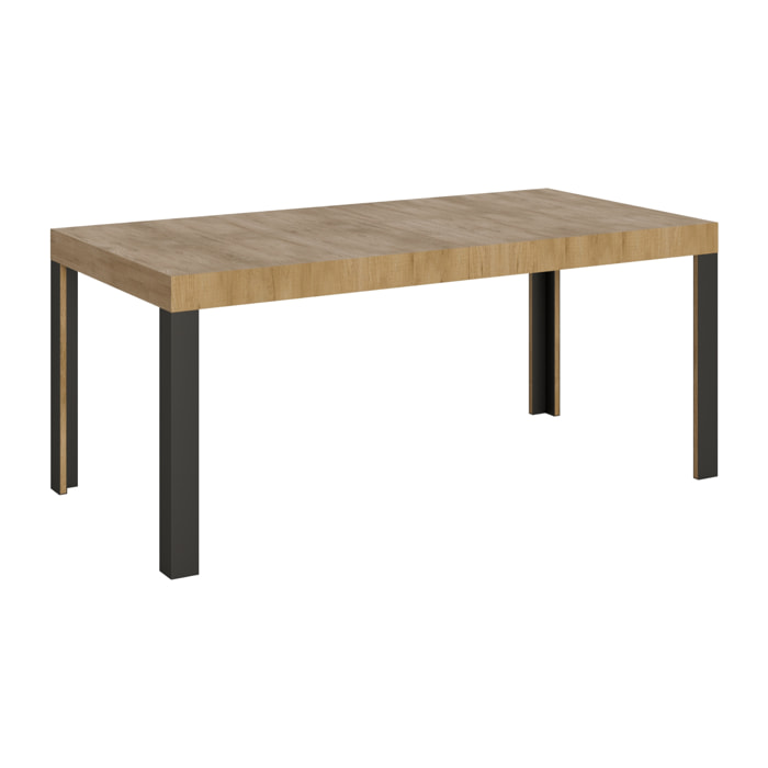 Mesa extensible 90x180/284 cm Linea Roble Natural estructura Antracita