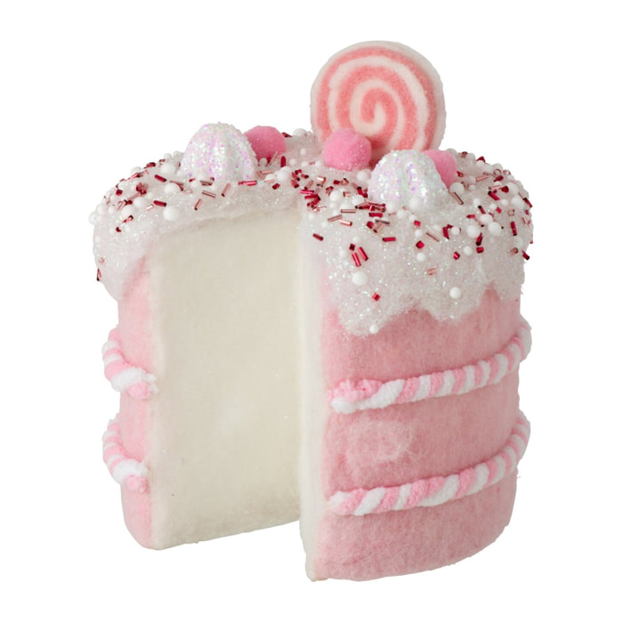 J-Line gâteau - laine - rose clair/blanc - small