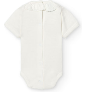 Body bebé manga corta cuello batista