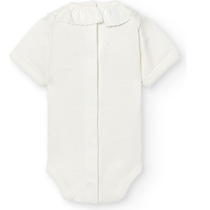 Body bebé manga corta cuello batista