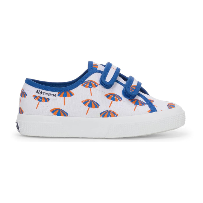 Le Superga Bambino/a Bianco 3750 Kids Straps Umbrella Print Leggera