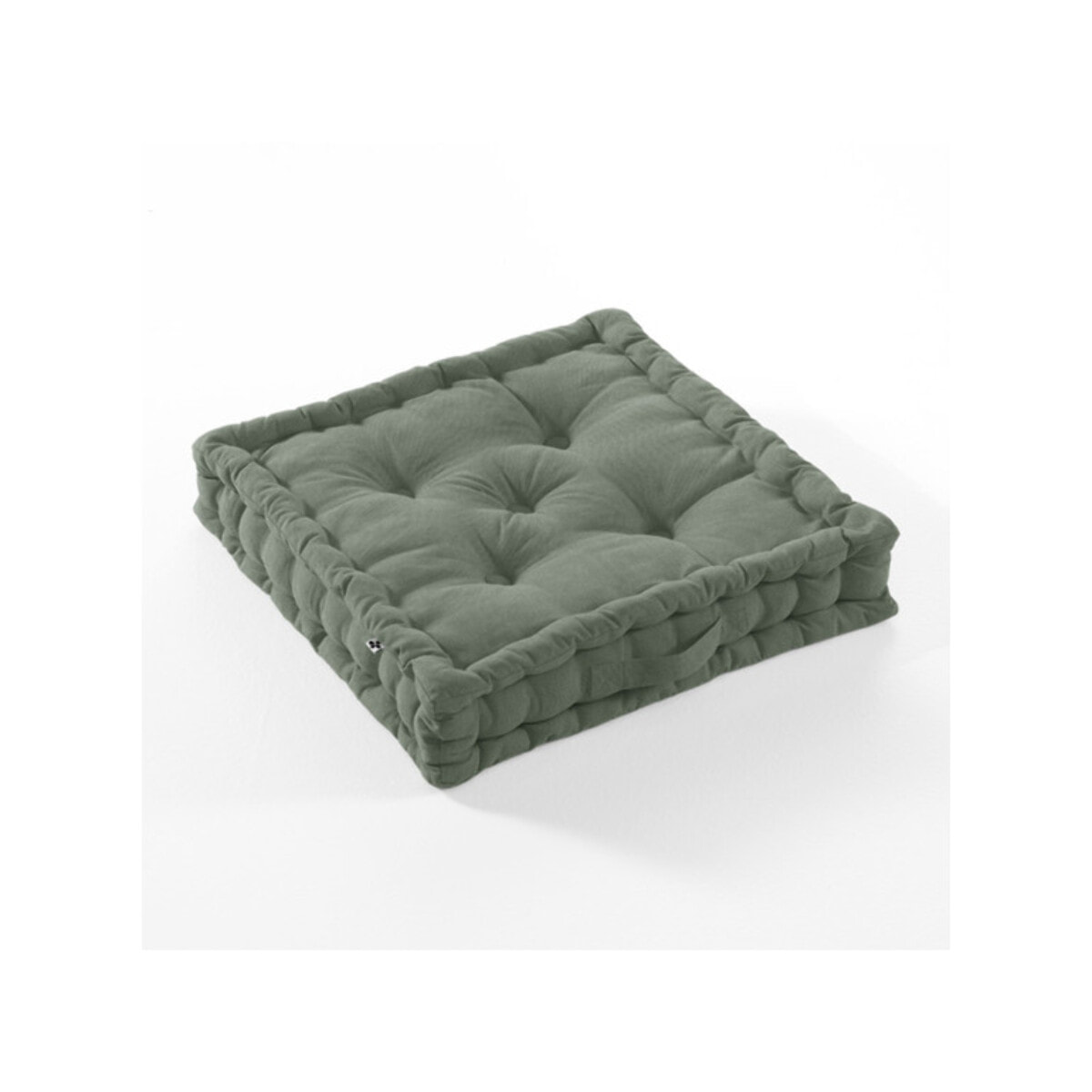Coussin de sol 50 x 50 cm capitonné et matelassé en coton - KALA