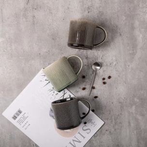 Lot de 2 mugs en grès