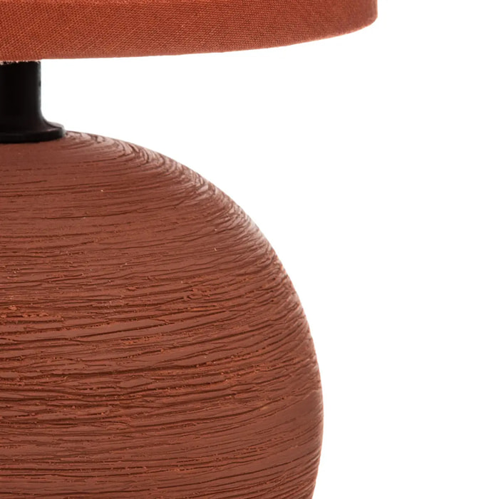 Lampe "Timeo" terracotta striée - céramique H25 cm