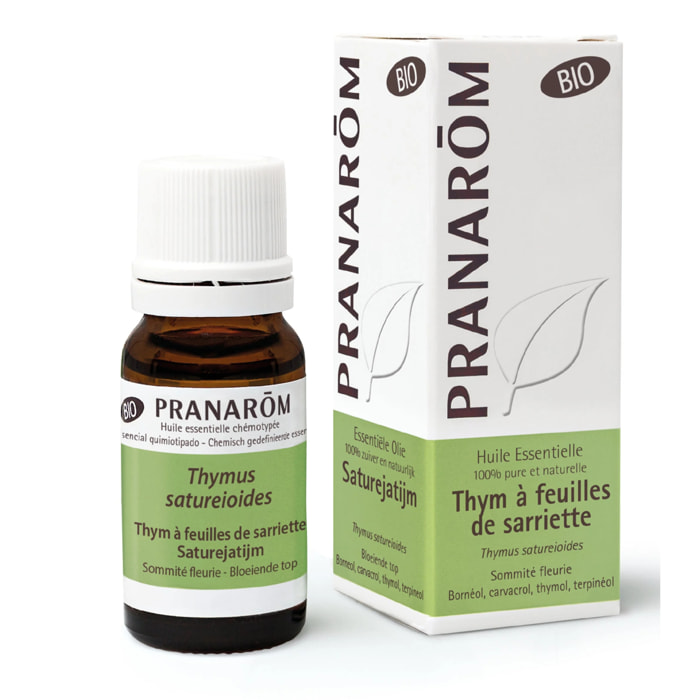 Pranarom - Huile Essentielle de Thym à feuilles de sarriette - Bio - 10 ml
