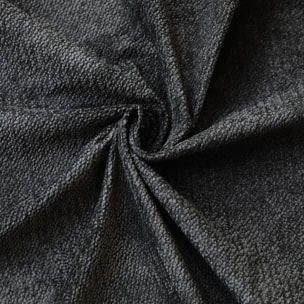 Sommier tapissier Eden gris anthracite, bois massif, chenille bouclettes