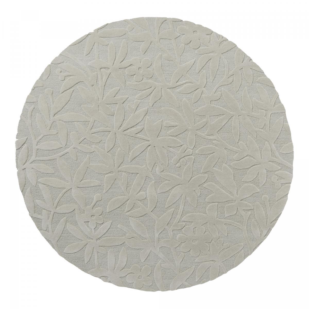 Tapis rond fait main en laine motif floral ALTA