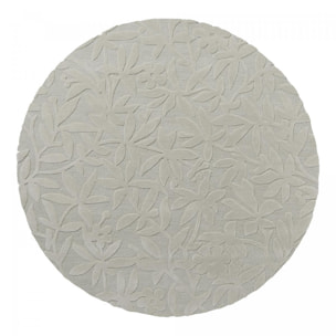 Tapis rond fait main en laine motif floral ALTA