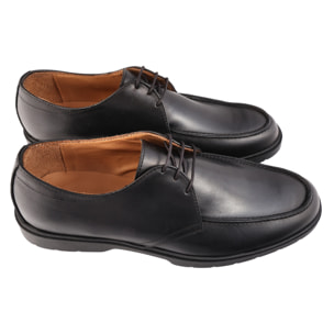 Derby stringate in vera pelle con fondo light