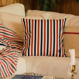Cojín 40x40cm 100% algodón 300gsm rayas yale el ganso