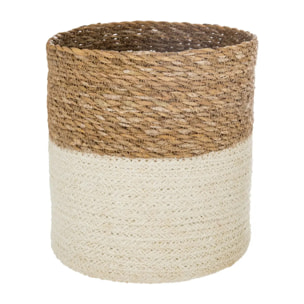 Set de 4 paniers jute - blanc