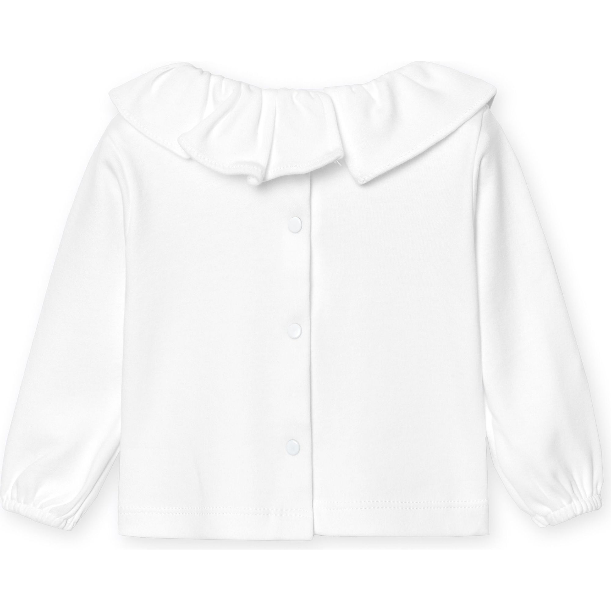 Camiseta bebé manga larga cuello volante