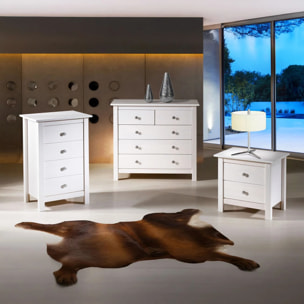 Cómoda Bay 5 cajones Blanco