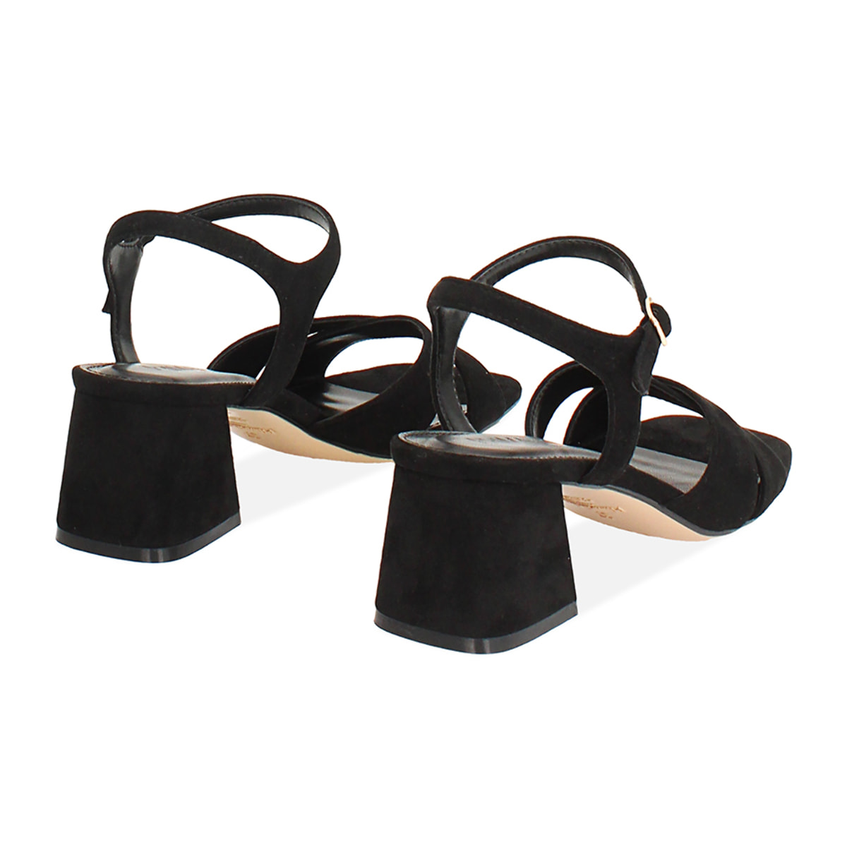 Sandalias negras tacón 5,5 cm