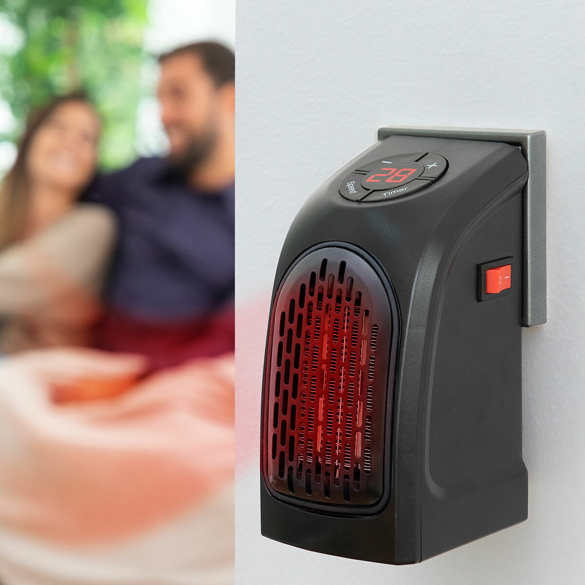 Mini Calefactor de Enchufe Portátil Heatpod InnovaGoods 400 W