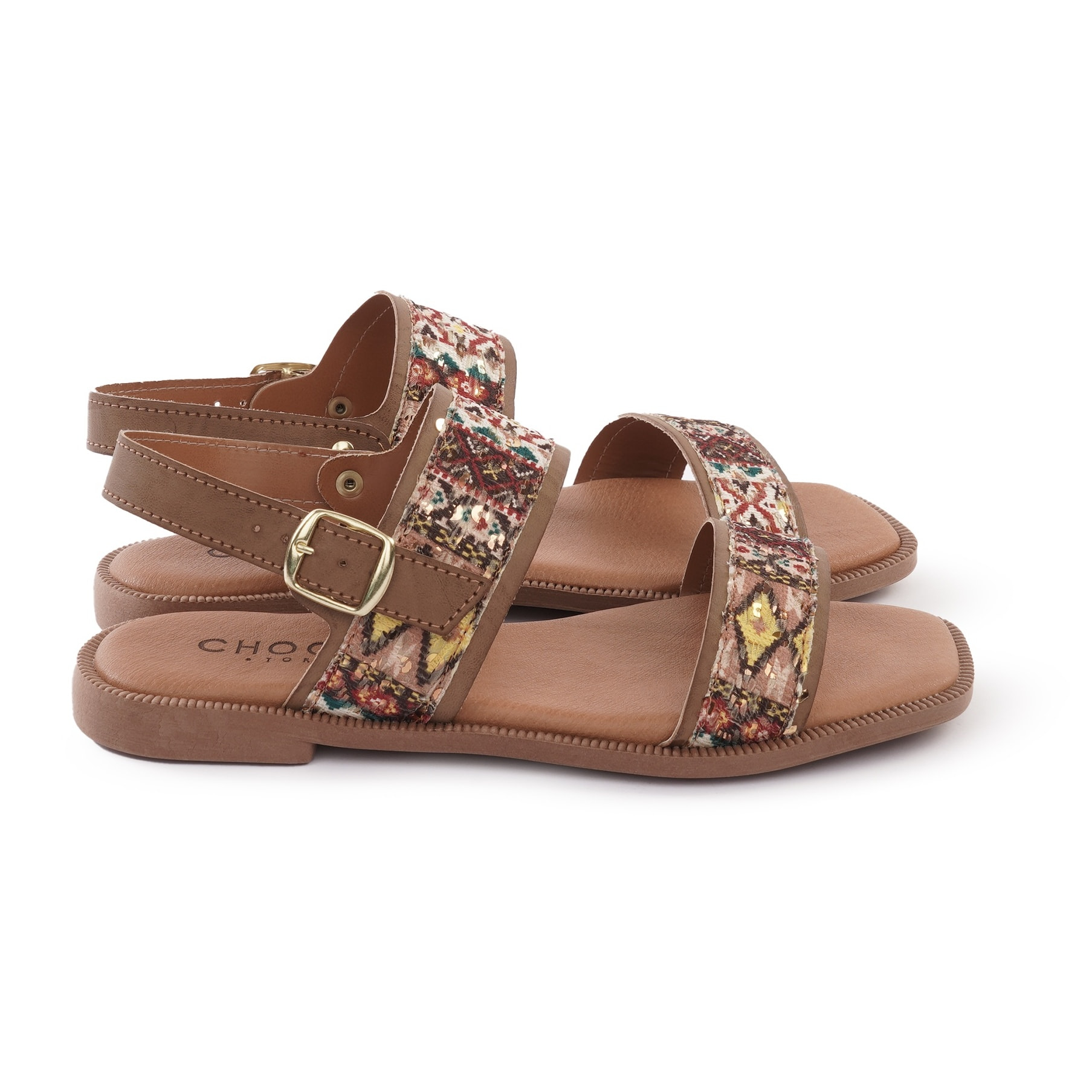 SANDALO FLAT DOPPIA FASCIA BEIGE