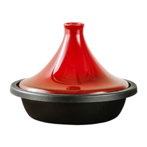 Tajine en fonte rouge