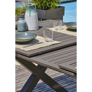 FLORIDE - Table de jardin en aluminium quartz