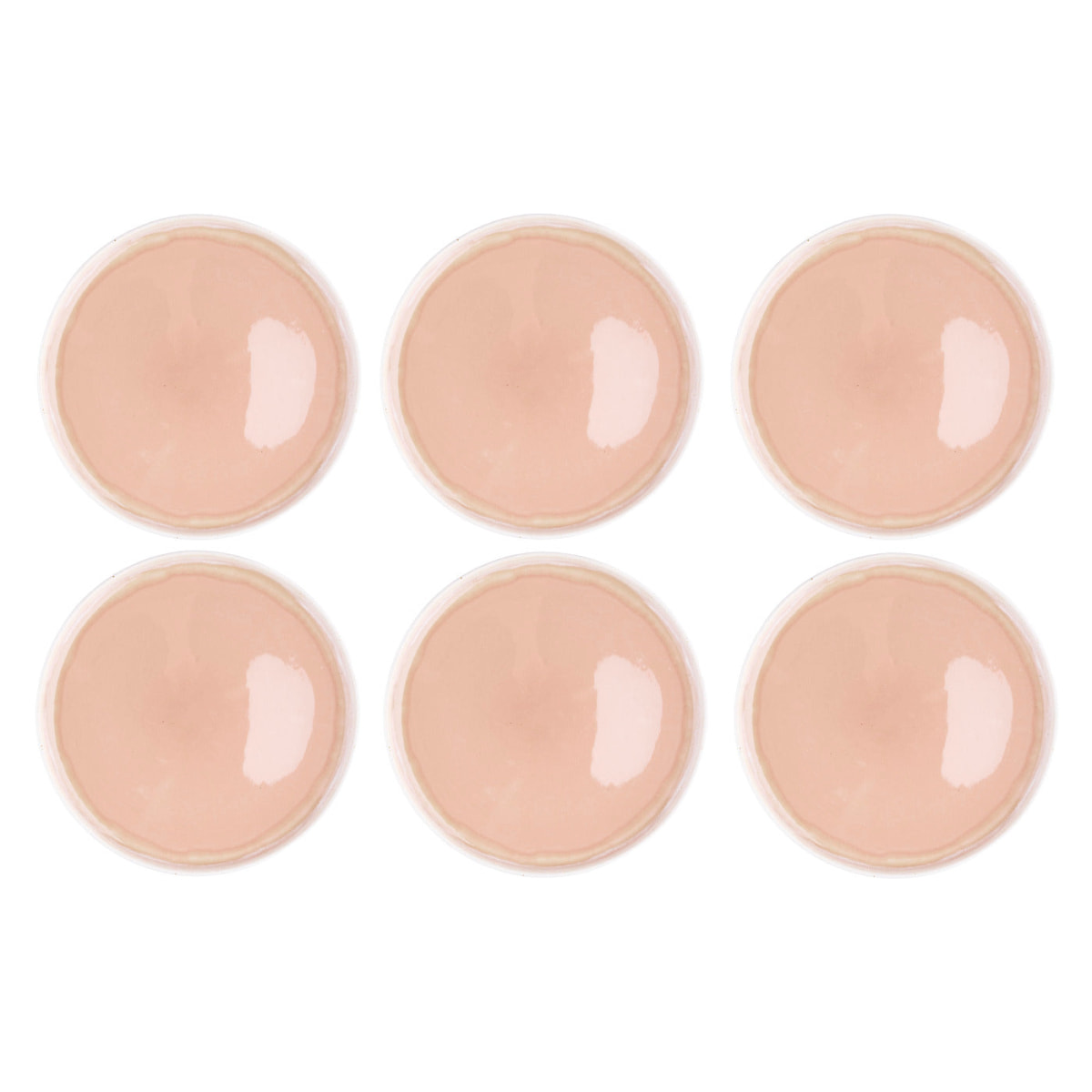 Assiette OXYGEN Ø27cm - 6 pièces - Rose poudre