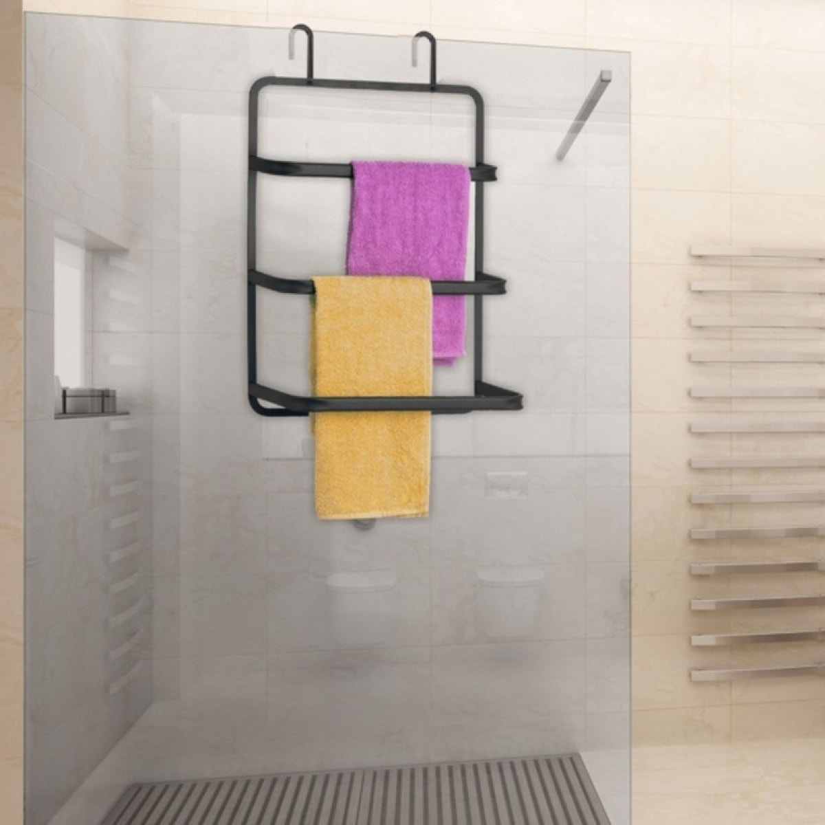 Porte serviettes spécial Paroi de douche ou Porte MSV