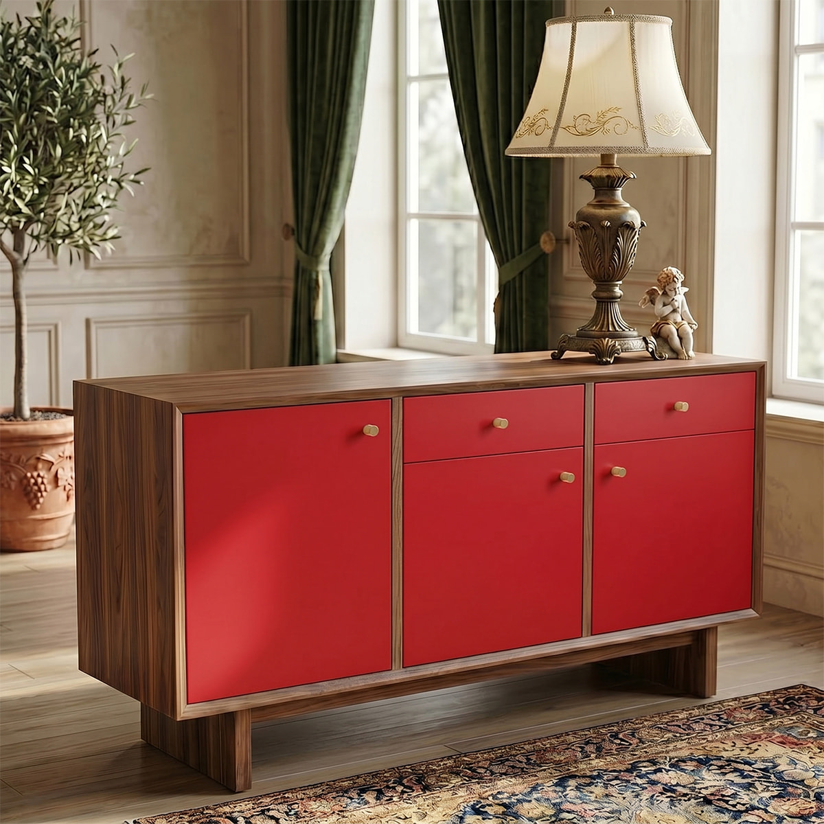 Rouleau adhésif décoratif Vinyle au Mètre - Rouge cerise - Sticker Lavable Imperméable Mur Cuisine Meubles
