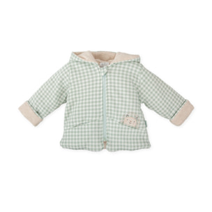 CHAQUETÓN CUADROS AGUAMARINA - Aguamarina