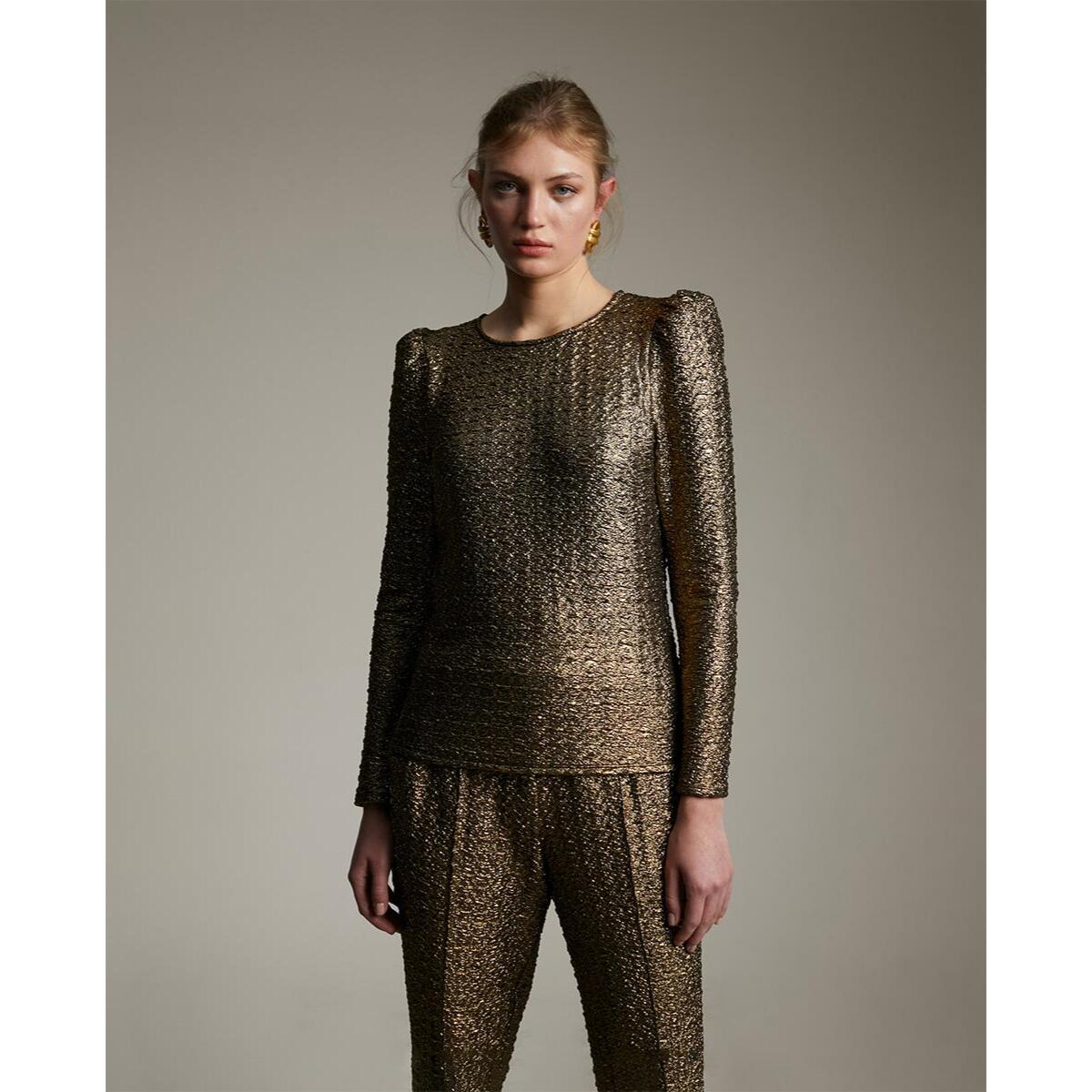 Camicetta a maniche lunghe e maniche a sbuffo