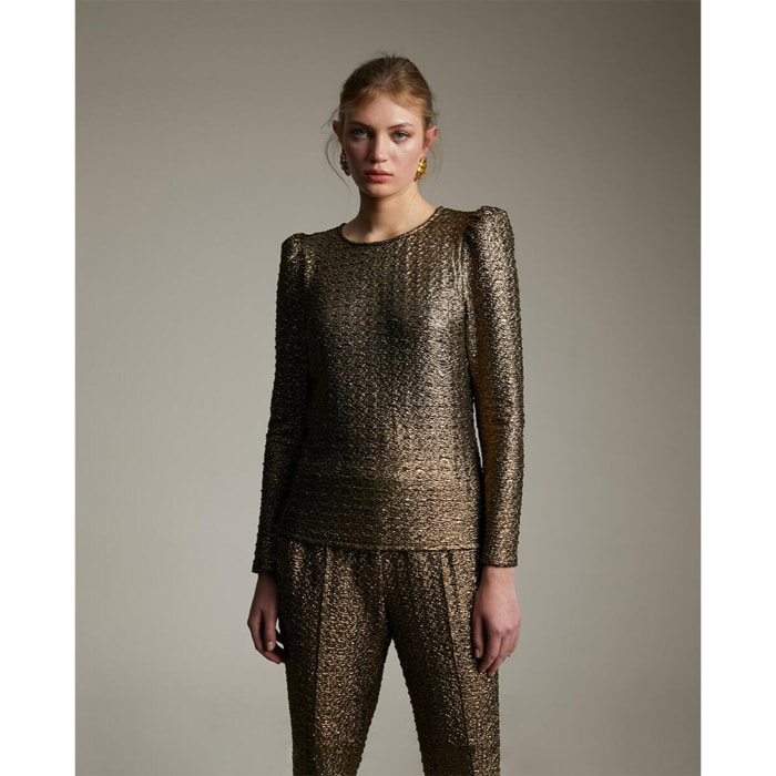 Camicetta a maniche lunghe e maniche a sbuffo