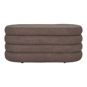Panca contenitore Dartford in teddy marrone 103 cm