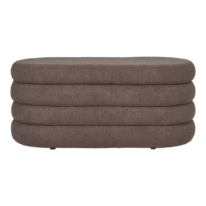 Panca contenitore Dartford in teddy marrone 103 cm