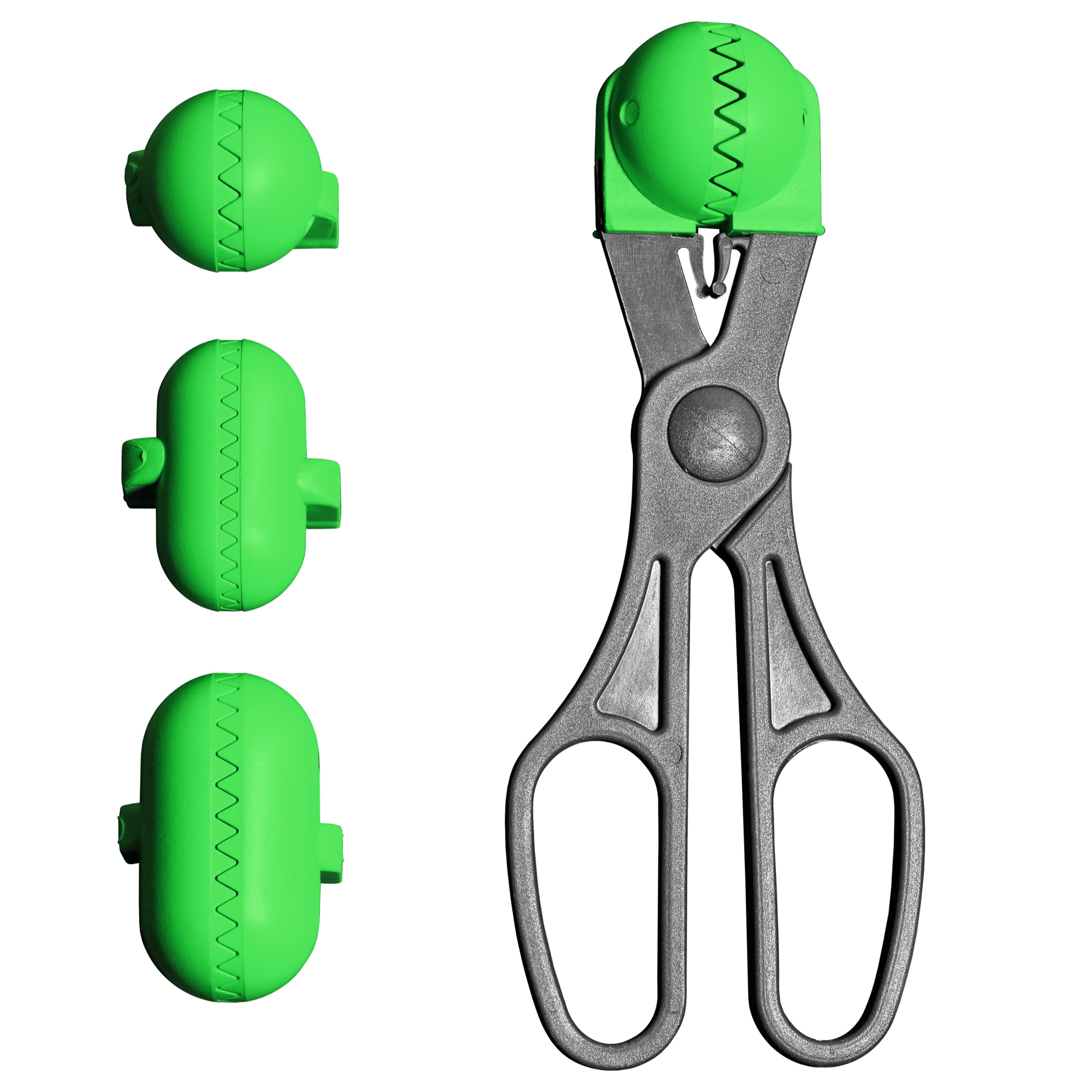 Utensilio multiuso con 4 moldes intercambiables , para croquetas, albóndigas, bolas, sushi, en color verde de plástico - La croquetera: patentado y fa