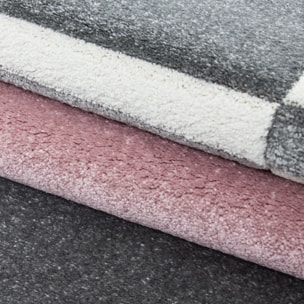 HAWAII - Tapis de salon à motif géométrique rose